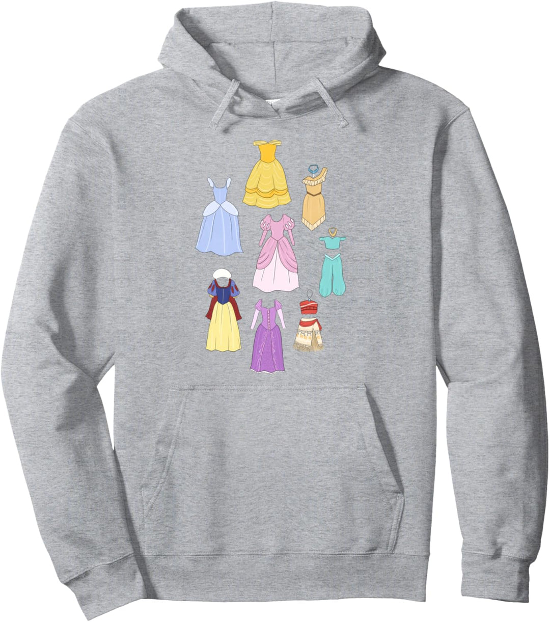Disney Princess Dress Collage Portrait Pullover Hoodie