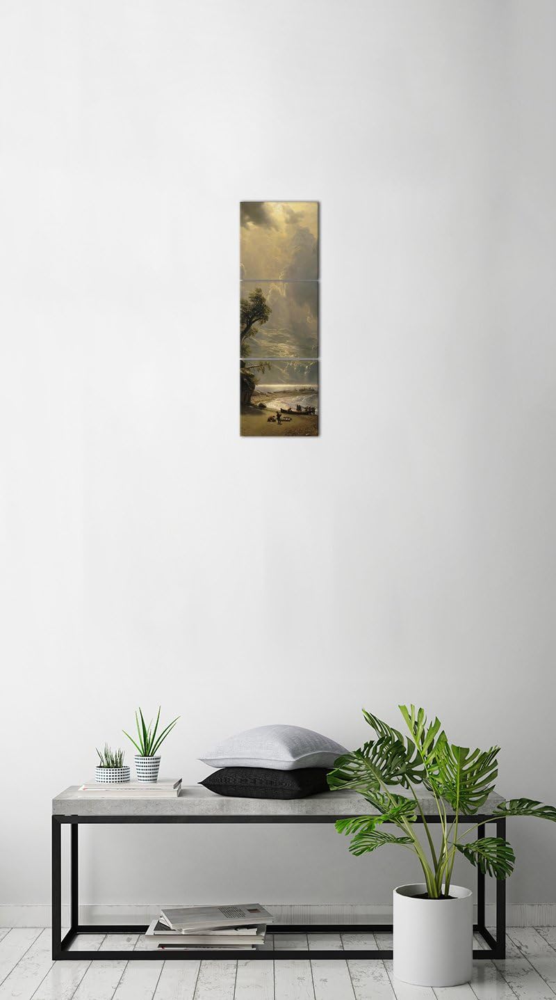 Bilderdepot24 Bild auf Leinwand | Bierstadt Puget Sound on the Pacific Coast in 40x120 cm mehrteilig