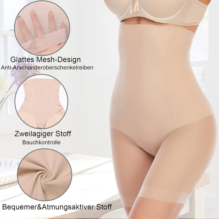Bauchweg Unterhose Damen Shapewear Miederhose Hohe Taille Figurformende Unterwäsche Leggings Miederp