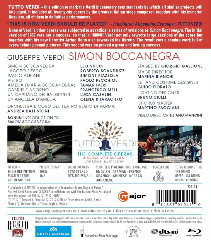 Verdi - Simon Boccanegra, Blu-ray