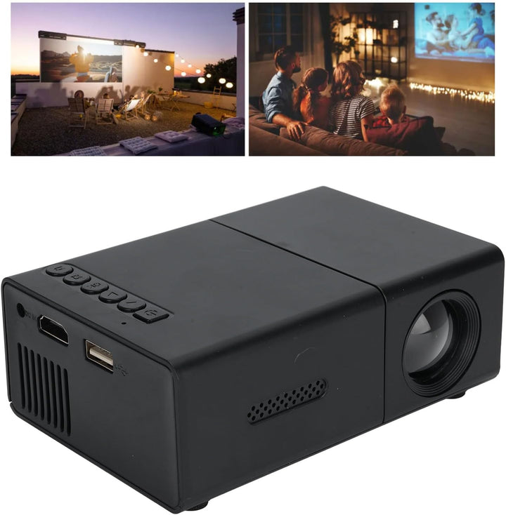 Goshyda Small Movie Projector, 1080p HD Tragbarer Projektor mit Integriertem Lautsprechertelefon, Ko