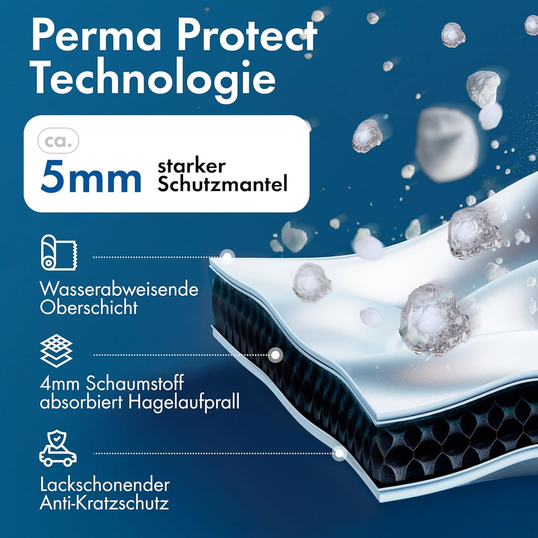 WALSER Auto-Hagelschutzplane, PKW-Hagelschutzgarage wasserdicht, Auto-Abdeckplane Perma Protect, atm