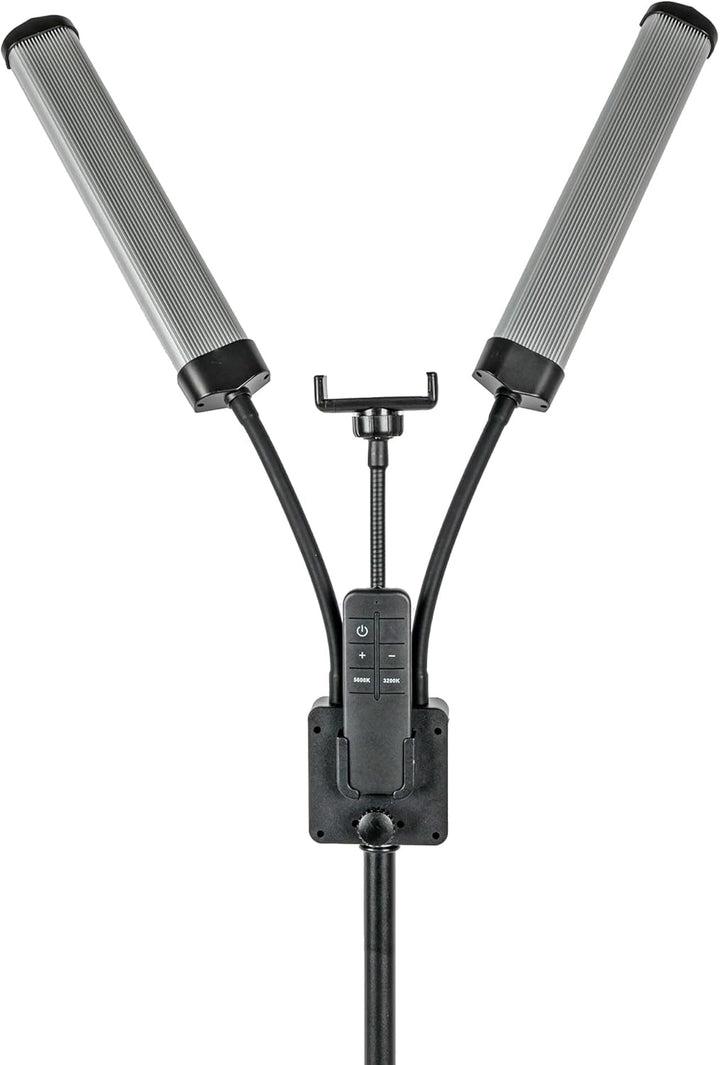 Dual Arm LED-Schönheitslicht für Wimpernverlängerung Make-up Maniküre dimmbar mit Handyhalter