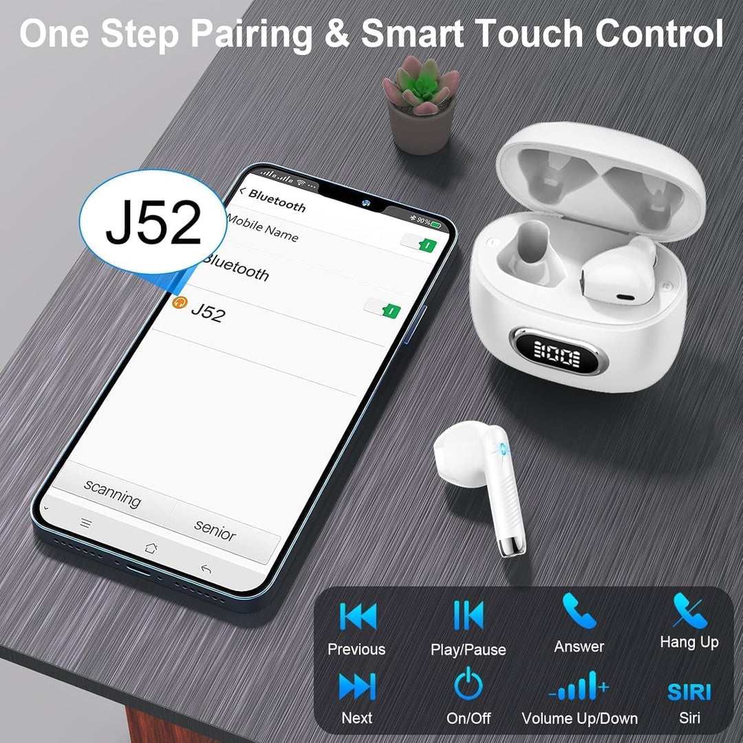 Drsaec Bluetooth 5.4 Kopfhörer, 6D Tiefer Bass In Ear Kopfhörer Kabellos Bluetooth 2026 Neu Kabellos
