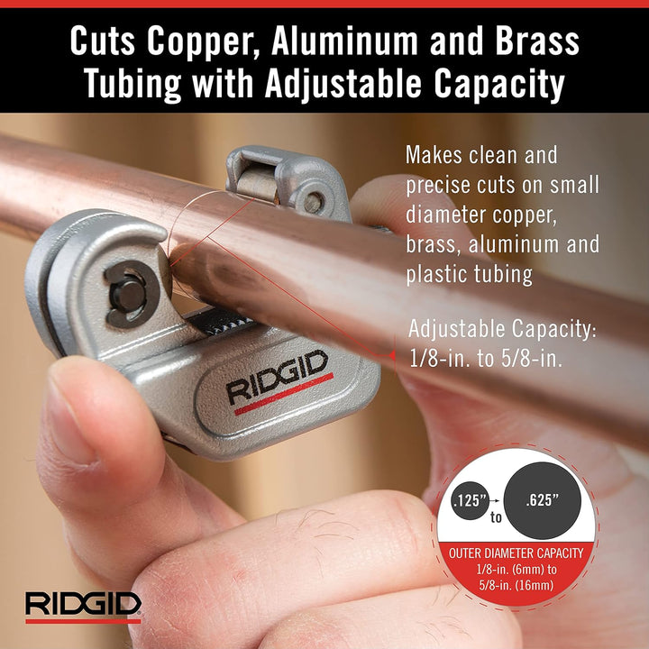 RIDGID 32975 Kupfer Rohrschneider 3 - 16 mm 1/8-inch to 5/8-inch Single, 1/8-inch to 5/8-inch Single