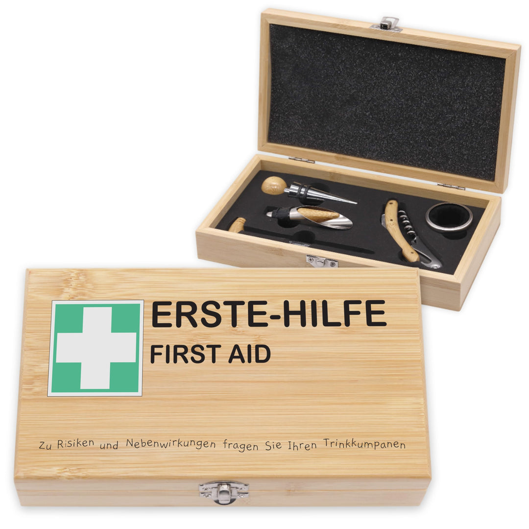 LAUBLUST Weinöffner Set als Geschenk - 5er Weinzubehörset als Sommelier Set - Erste Hilfe | Wein Zub