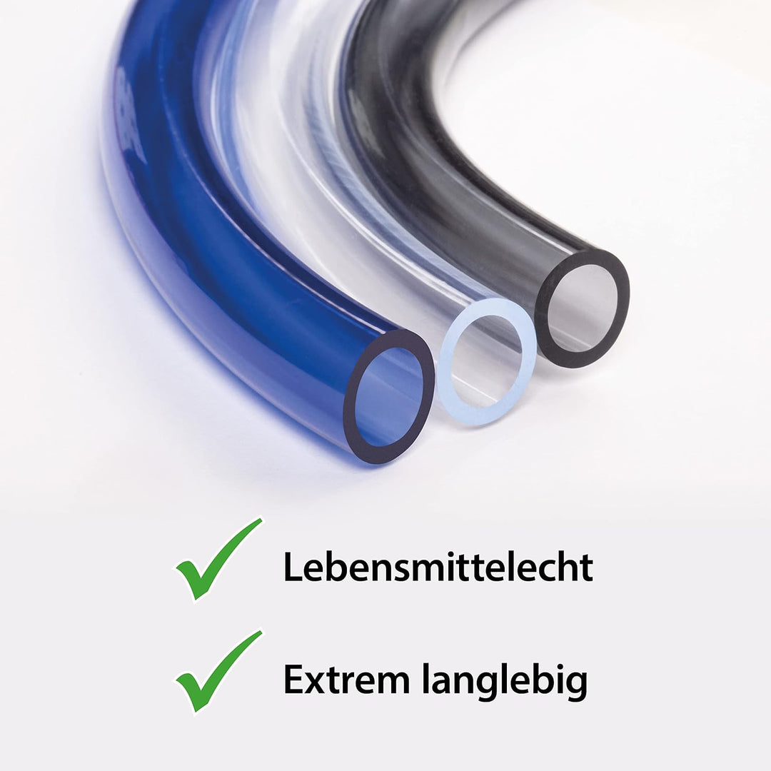 ARKA PVC-Schlauch - 16/22 mm, 5 m, Grau - Langlebiger Flexschlauch ideal für Aquarien, Teiche, Haush