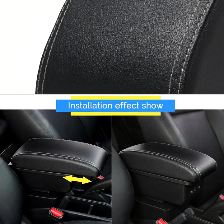 Auto Armlehnen für Mirage Attrage Space Star 2014-2018 Doppelschicht Mittelkonsole Grosse Aufbewahru