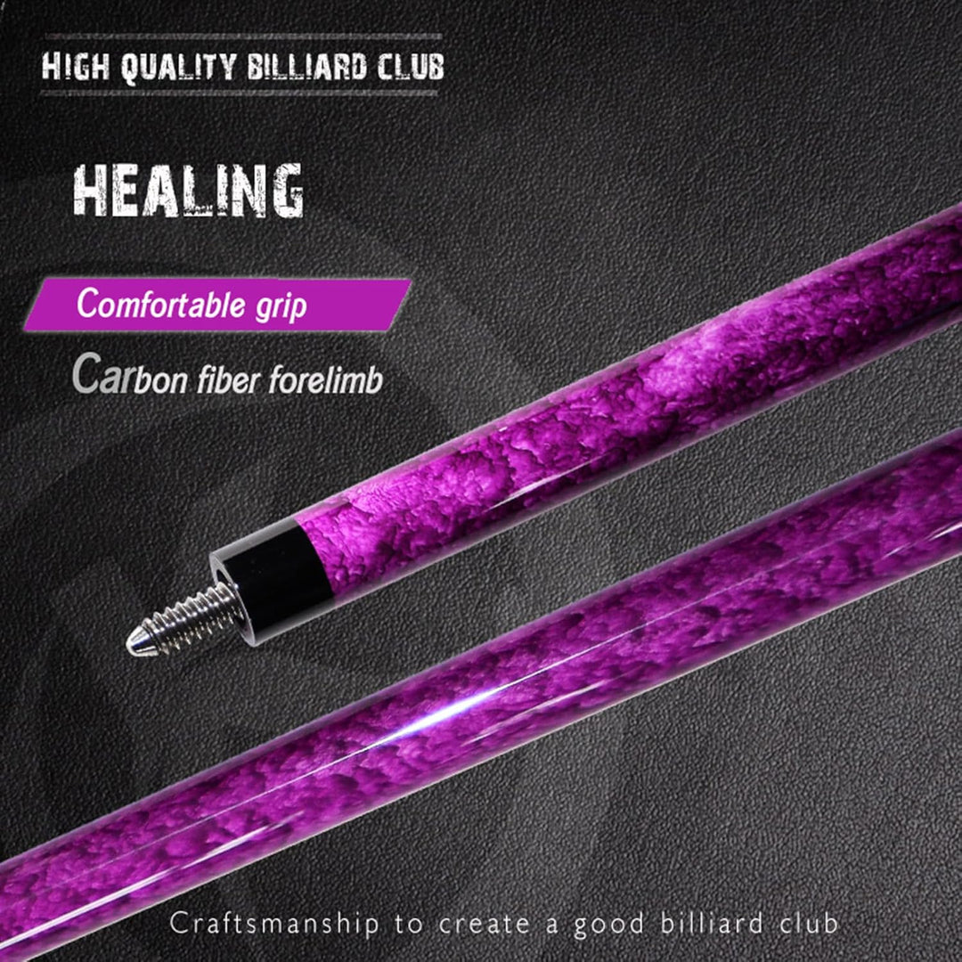 OKHEALING Billardqueue Carbon T700 Kohlefaser 142 cm XTC 12 mm Spitze Billardzubehör 1/2 Gelenk, han
