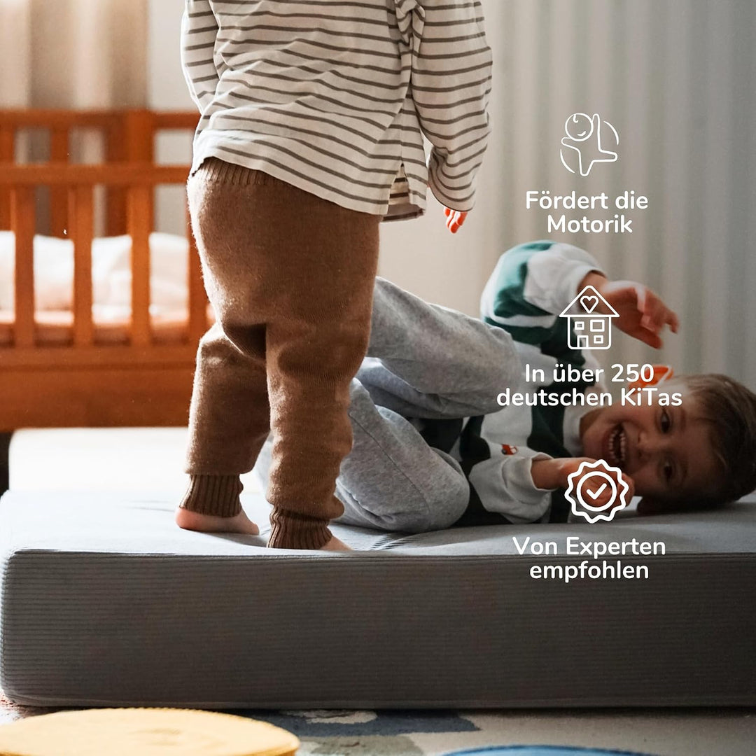 Cord Hüpfmatratze für Kinder – 107x70x17cm | Indoor Sprungmatte – Made in Germany | Weich, Sicher &
