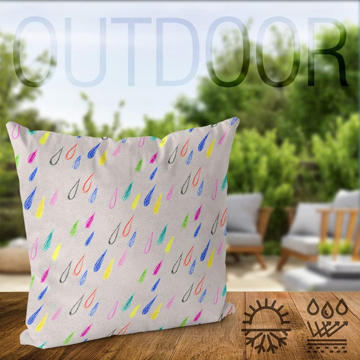 VOID Bunte Regentropfen Kissenbezug Kissenhülle Sofakissen Kissen Deko Outdoor-Kissen Dekokissen, Ki