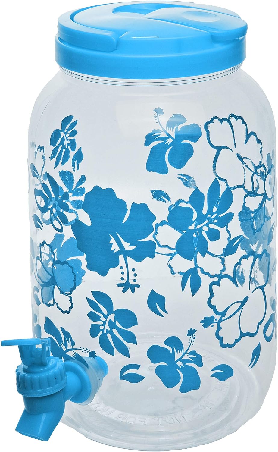 alles-meine.de GmbH 4 Stück 4 Liter - XL grosser Getränkespender - Blumen - rosa/grün/blau/orange -