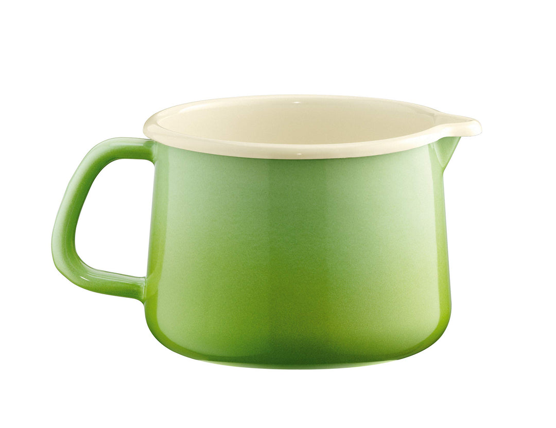 Riess, 0672-036, Schnabeltopf Ø 12cm, SMARAGD, Emaille, Vol. (rec.): 1,0 Liter, Made in Österreich,