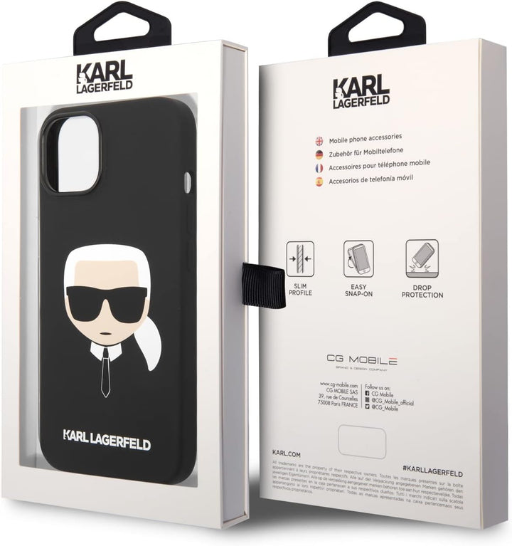 KARL LAGERFELD KLHMP14SSLKHBK Hülle für iPhone 14 6,1" hardcase Schwarz Silicone