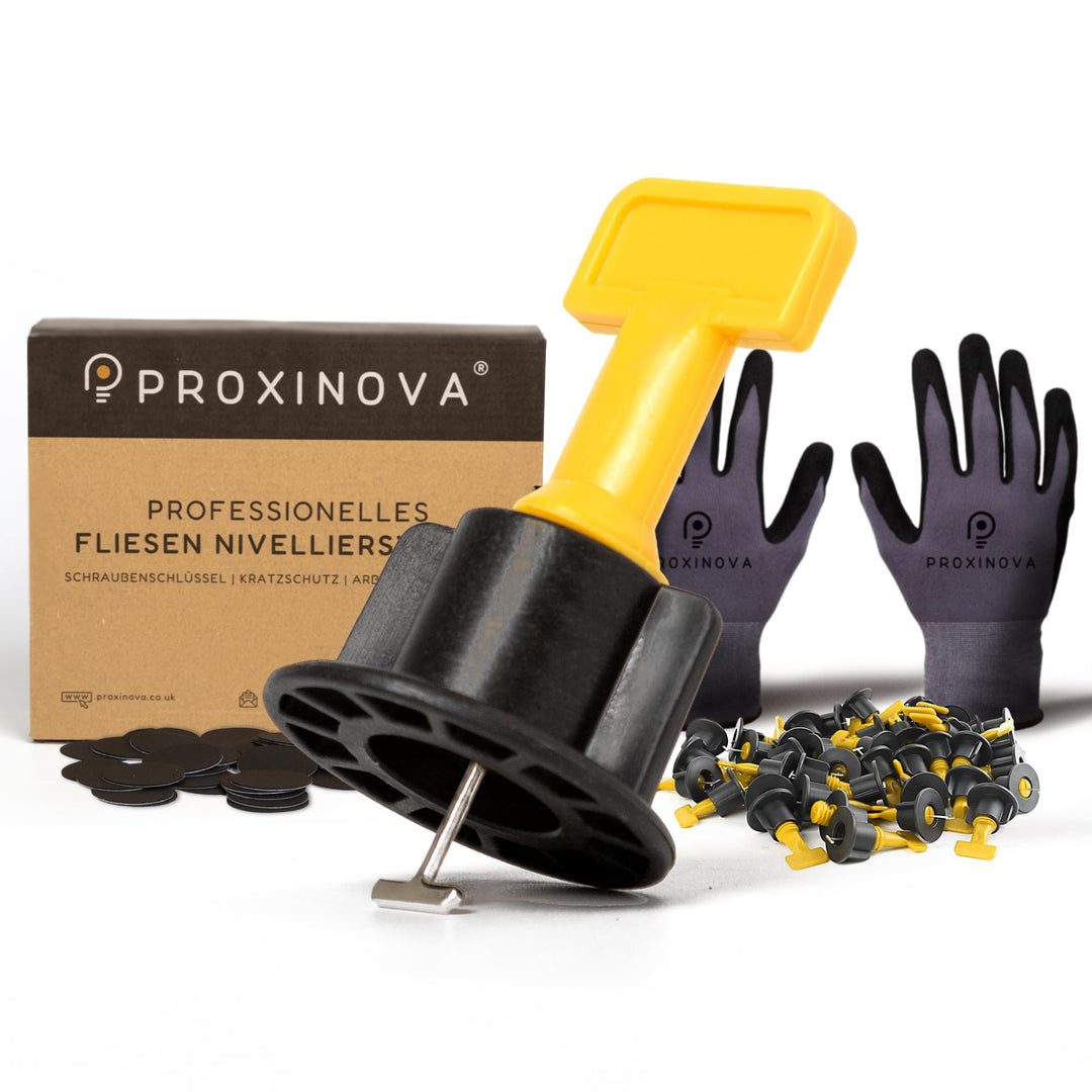 Fliesen-Nivelliersystem Kit 100pcs Fliesenabstandhalter, Kratzschutz-System, 2 Schraubenschlüssel, A