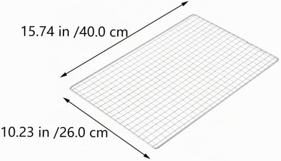 2 Stück Grillrost Edelstahl Quadratisches Grillgitter 40x26cm 48x30cm Outdoor Grillmatte für Gemüse