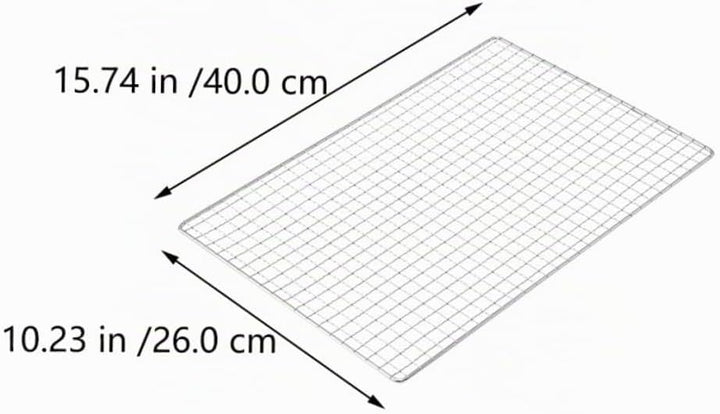 2 Stück Grillrost Edelstahl Quadratisches Grillgitter 40x26cm 48x30cm Outdoor Grillmatte für Gemüse