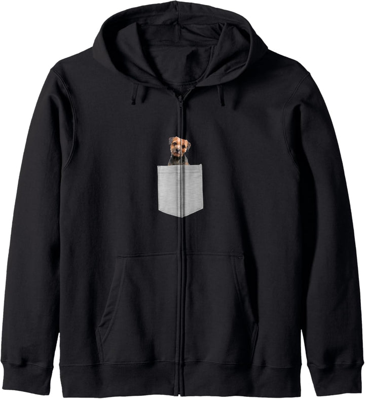 Border Terrier Dog In Your Pocket Kapuzenjacke