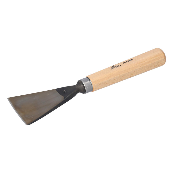 STUBAI Stemmeisen Stechbeitel Serie 52 - Form 63 | Schweizer Messer Form B 70 mm, mit Holzgriff, zum