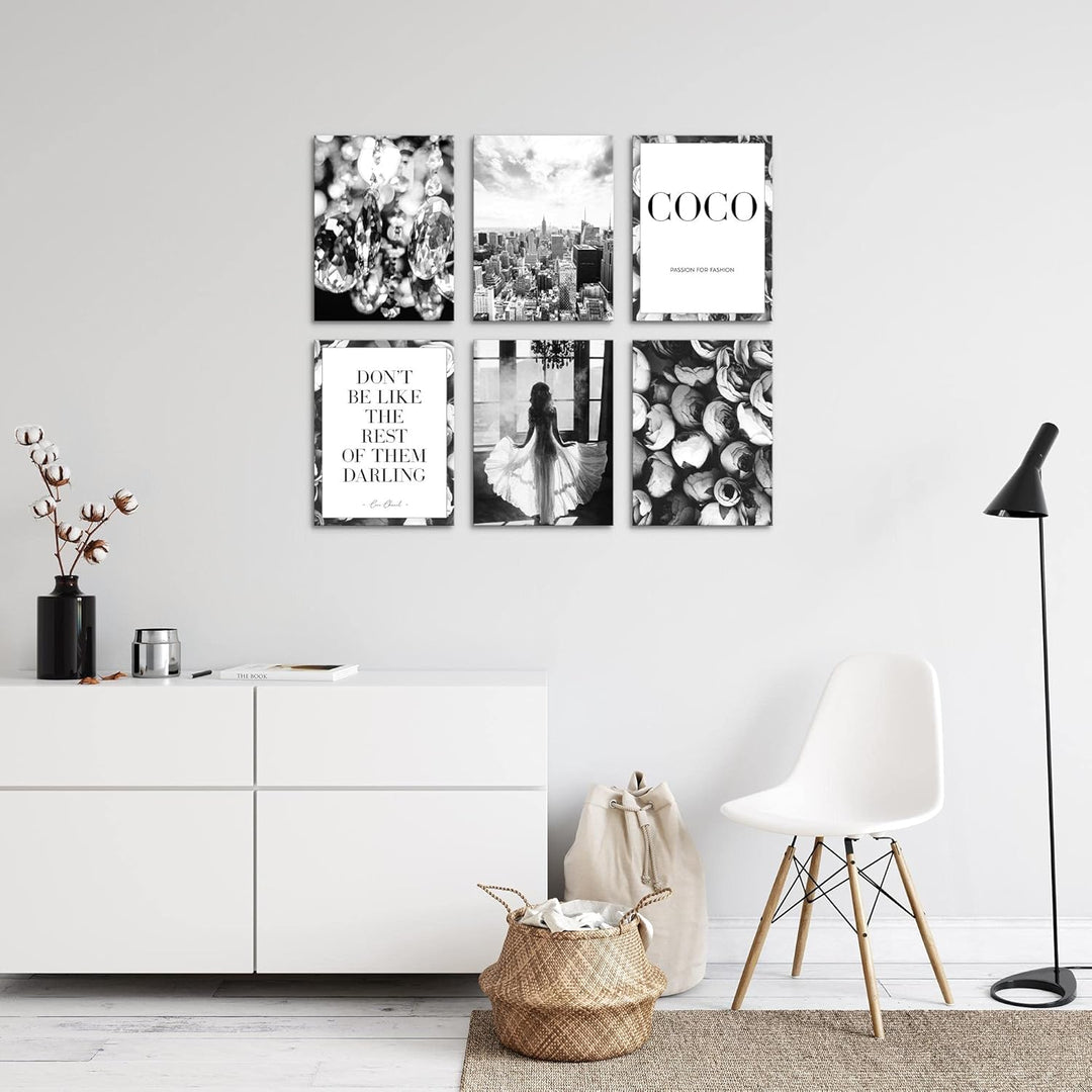 Novart Wandbilder - KEIN EXTRA RAHMEN BENÖTIGT - Wohnzimmer Mädchen Teenager - Bilder Modern Fashion