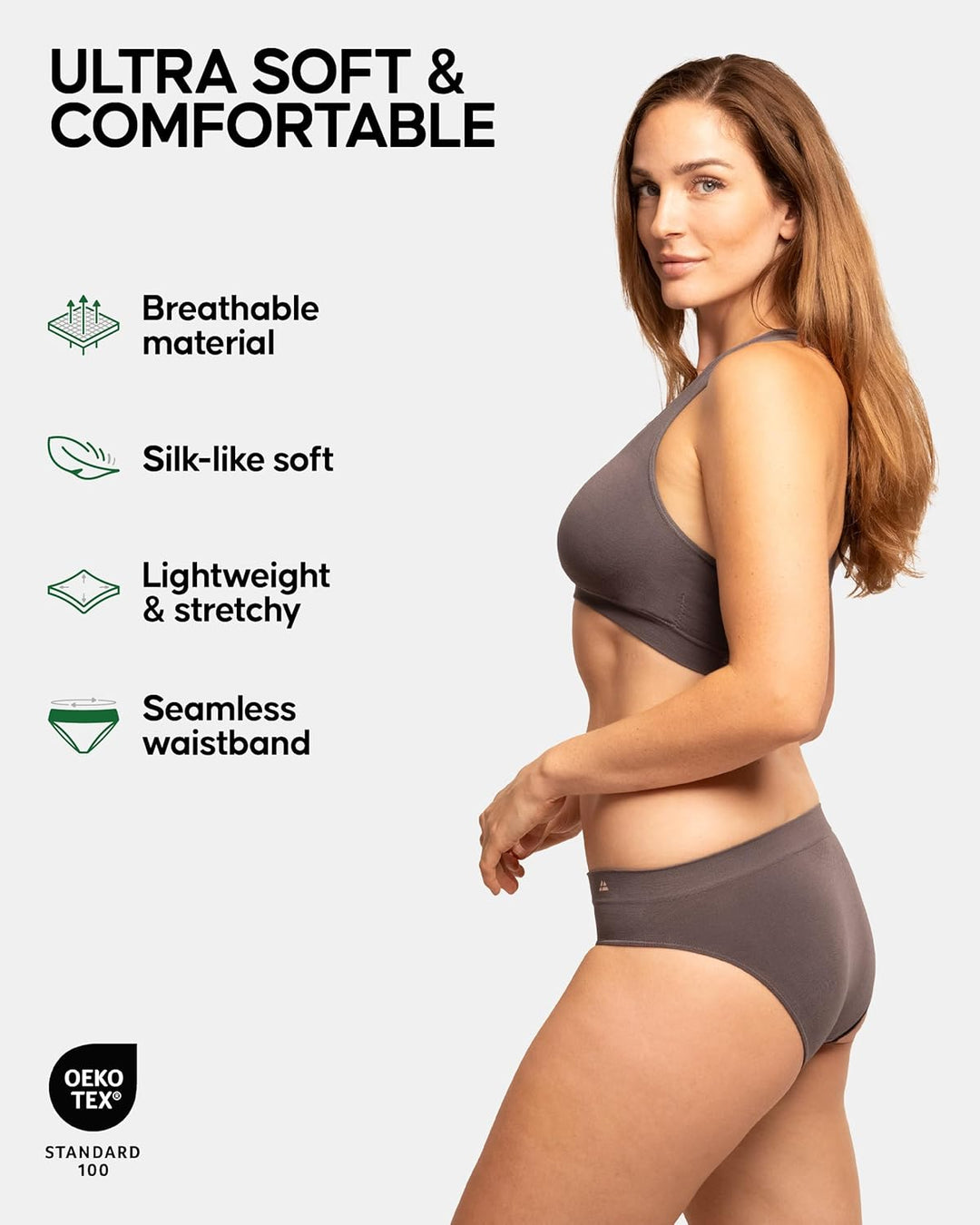 DANISH ENDURANCE Bambus Unterhosen Damen, 3er Pack Damen superweiche Slips, Stretch Bikini Panties,