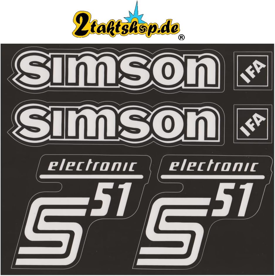 Transparente Simson S51 Electronic Aufkleber IFA Premium
