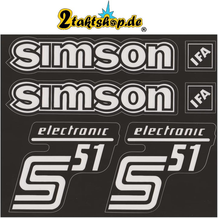 Transparente Simson S51 Electronic Aufkleber IFA Premium