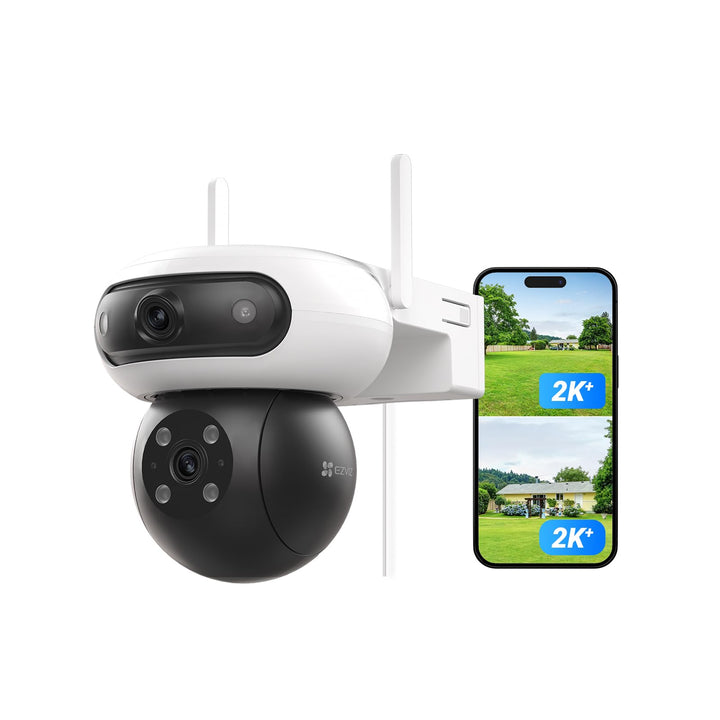 EZVIZ 4MP+4MP WLAN Überwachungskamera Aussen mit Dual-Objektive, 360°-Überwachung, 40m Farbnachtsich