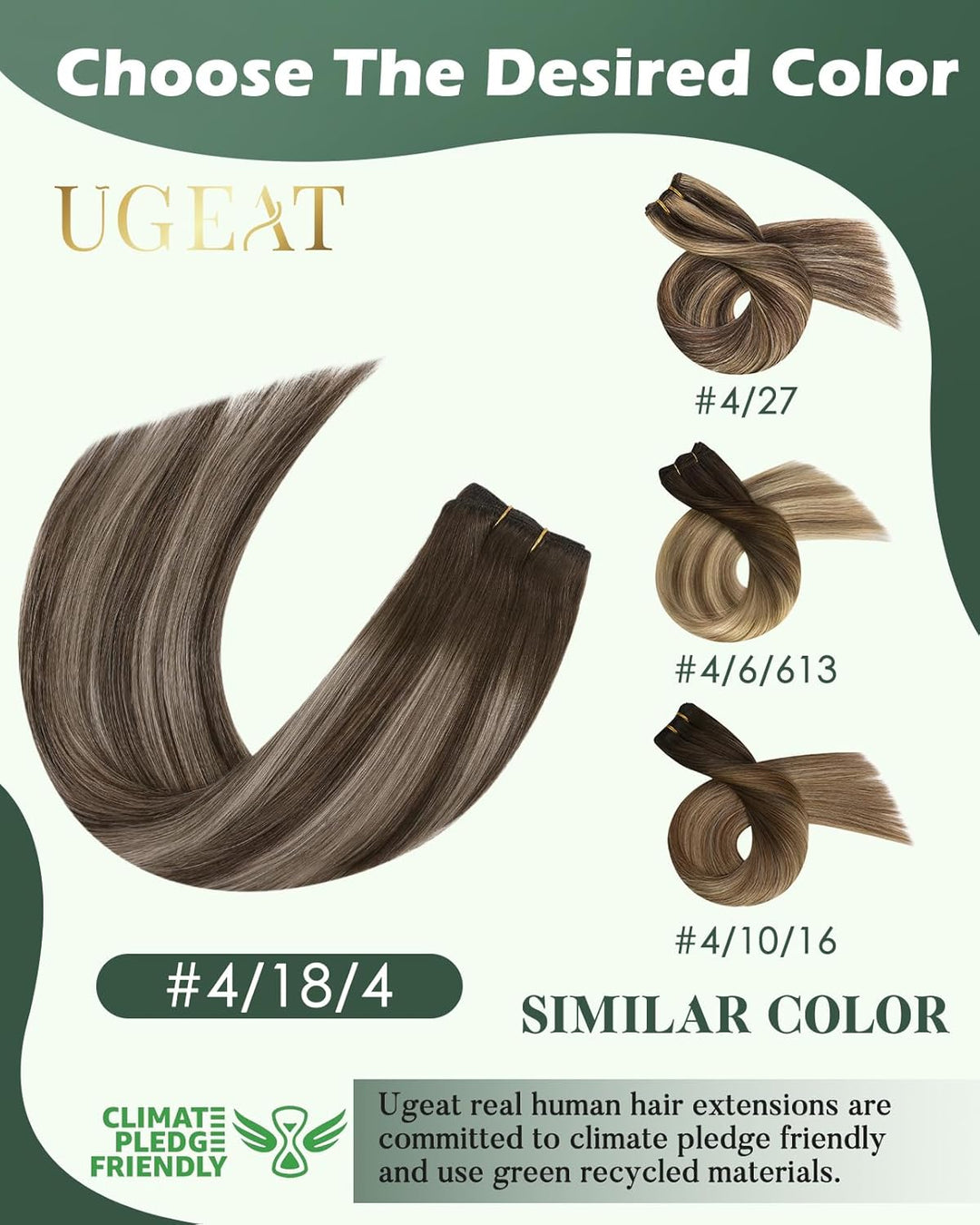 Ugeat Lang Echthaar Extensions Tressen 55cm Balayage Braun Haartressen Echthaar Extensions Ombre Dun