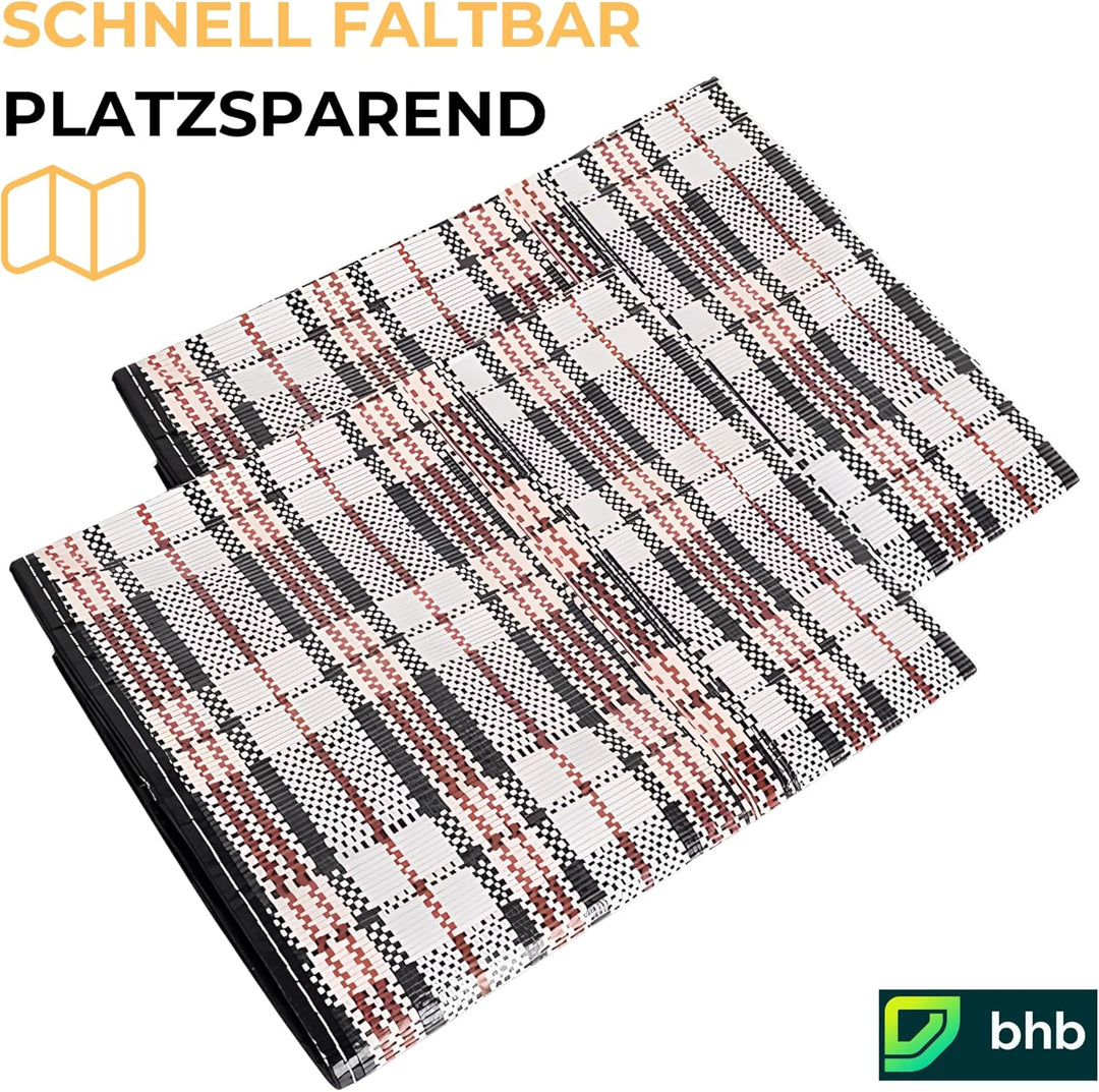 Jumbo Aufbewahrungstasche XXL 140L Kariert mit Reissverschluss – Verstautasche Bigbag PP-Gewebe Falt