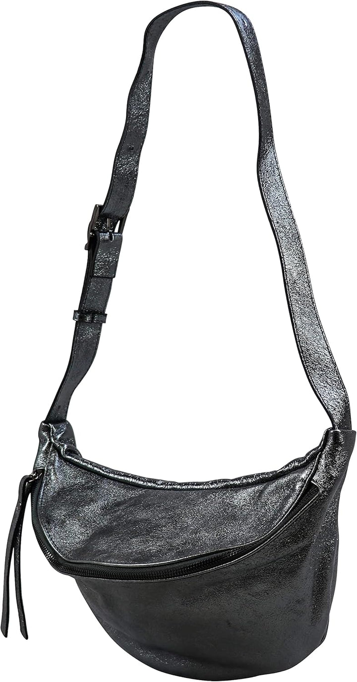 SH Leder echt Leder Damen unisex Brusttasche für Festival Reise mittelgross Hüfttasche Crossbody Bag