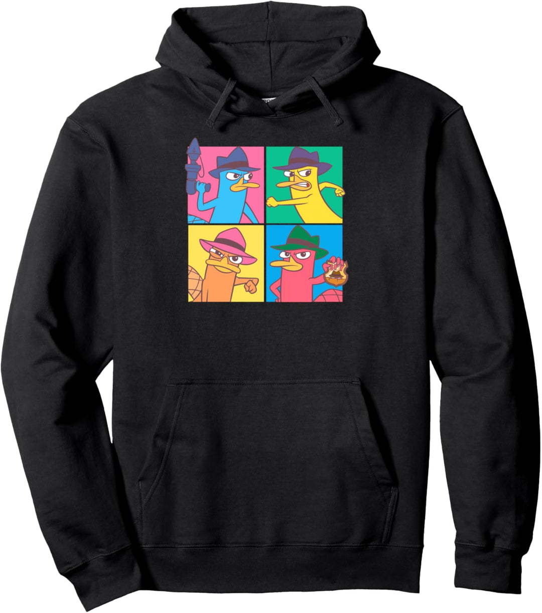 Disney Phineas And Ferb Agent P Pop Box Up Pullover Hoodie