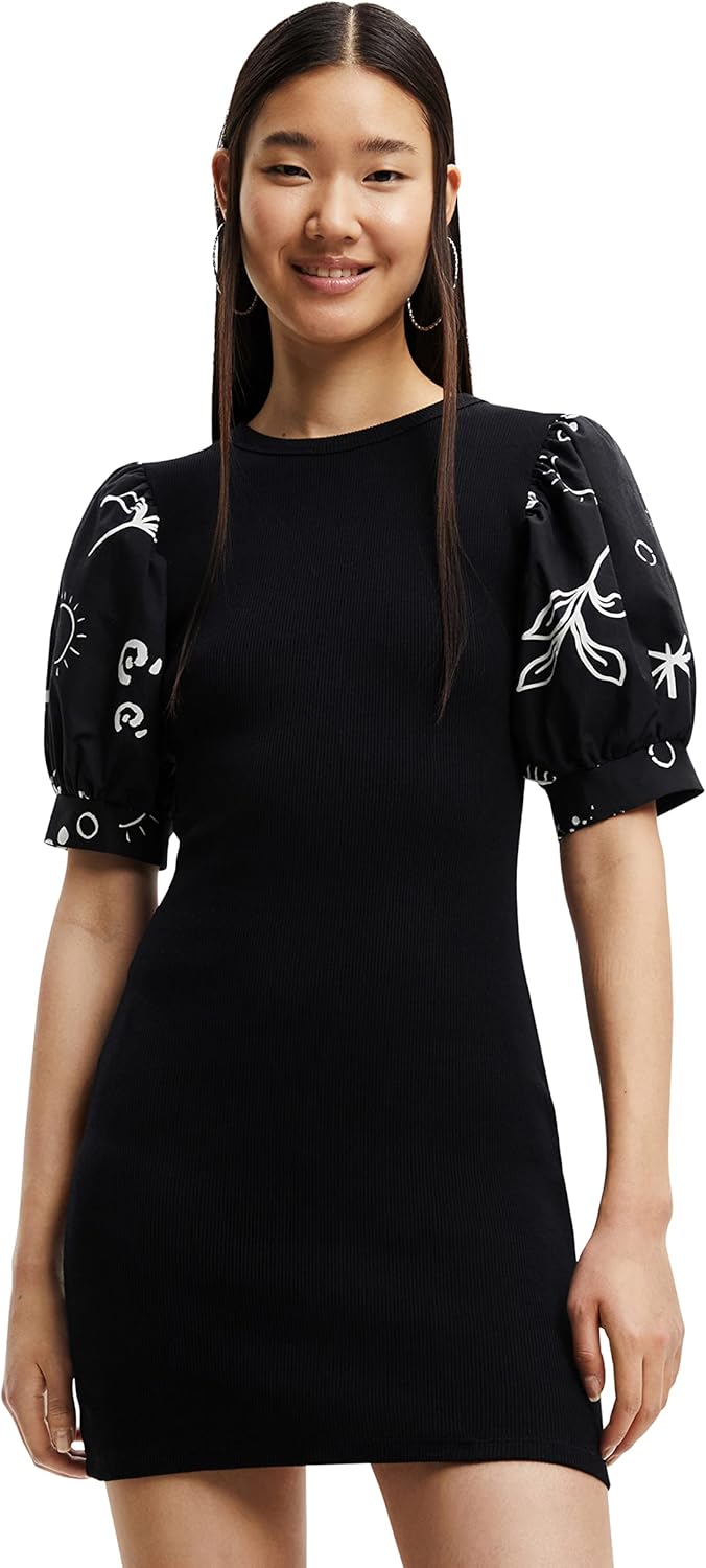 Desigual Damen Casual Dress L Schwarz, L Schwarz