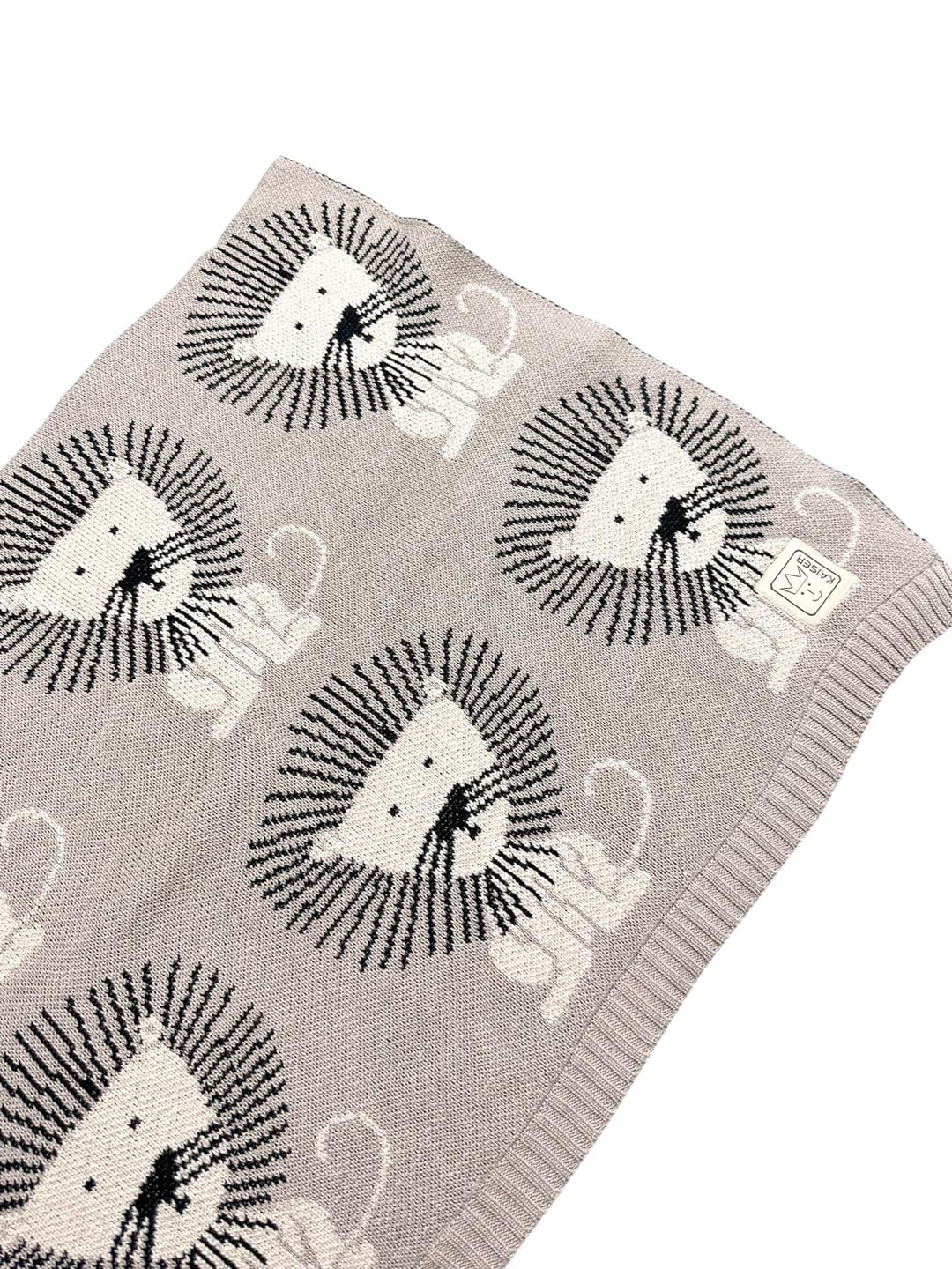 KAISER 65211 LION Babydecke Strick 100% Bio Baumwolle (kbA), atmungsaktive Babydecke, Ganzjährig, Ne