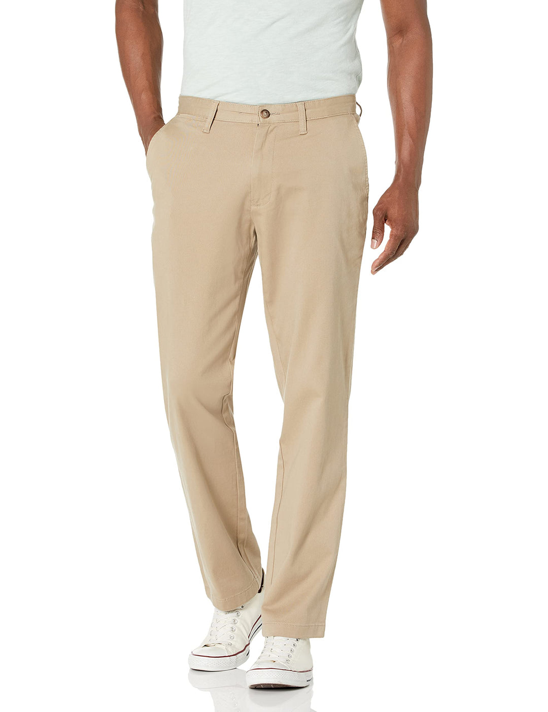 Nautica Herren Hose, Business/Leger Klassische Passform, Flache Vorderseite, Stretch, Solide Chino D