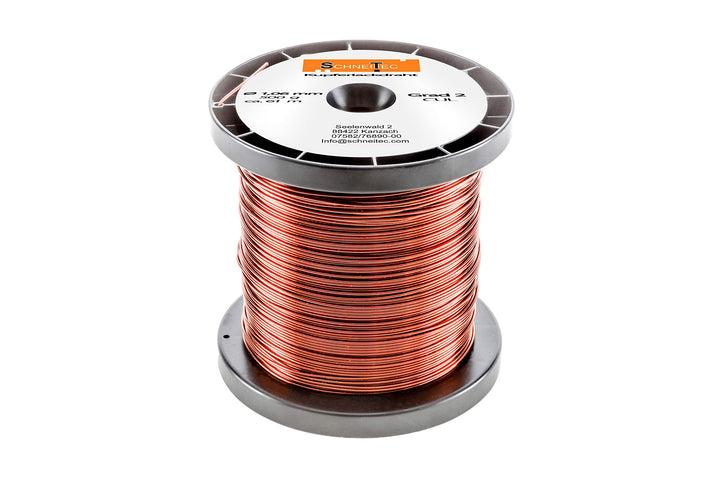 Kupferlackdraht W210 Ø 1,06 mm 500 g CU Lackdraht Grad 2 CUL Kupferdraht Gewicht 500 Gramm Durchmess