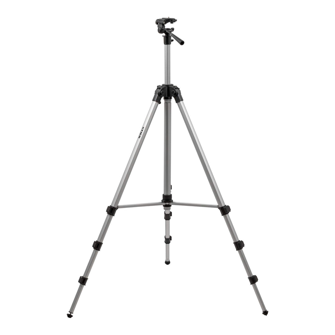 STIER Stativ 250, Baustativ, 250 cm, für Laser und Nivelliergeräte, Arbeitshöhe 88-250 cm stufenlos