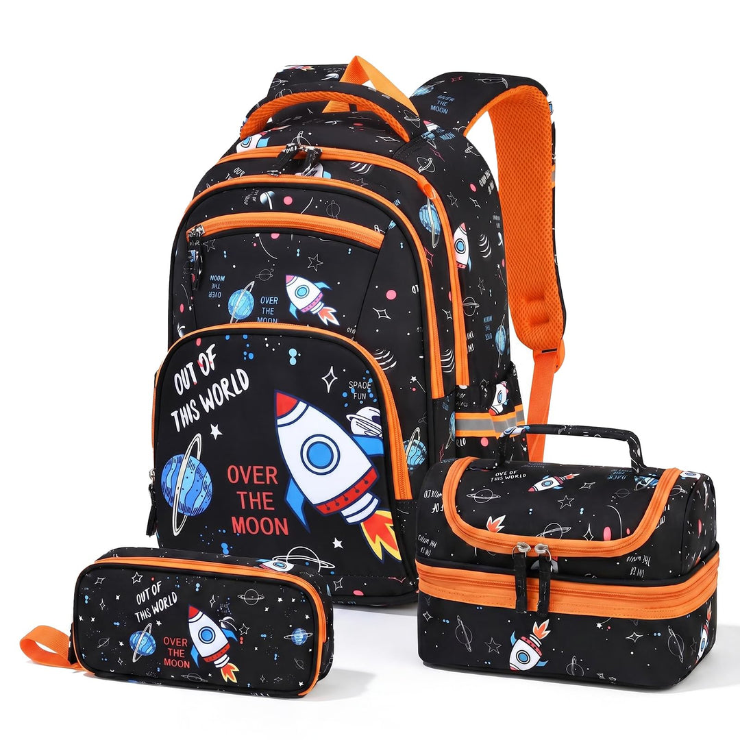 Amythe Schulrucksack Jungen 8-15 Jahre, Wasserdichte Schultasche Kinder mit Federmäppchen & Brustgur