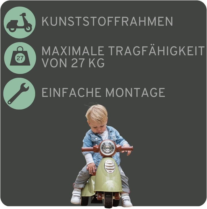 Bandits & Angels Retro Rutscher ab 1 Jahr (Retro Grün), Retro Grün