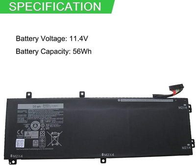 XITAIAN 11.4V 56Wh RRCGW M7R96 Ersatz Laptop Akku für Dell Precision 15 5510 FürDell XPS 15 9550 062