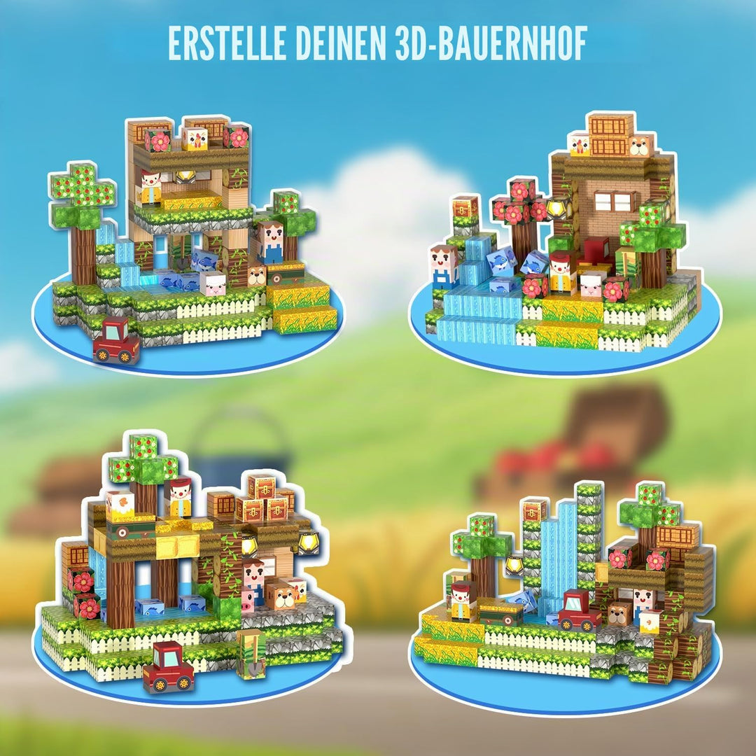 Magnetische Bausteine, Magnetische Bauklötze 150 PCS für 3+ Jahre, Magnetic Blocks Spielzeug-Sets fü