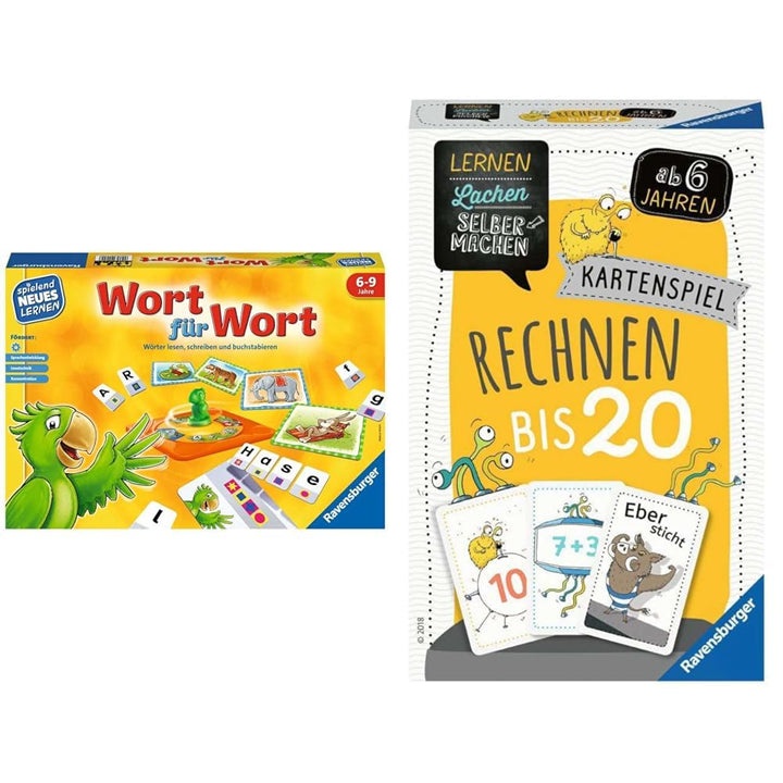 Ravensburger 24955 - Wort für Wort - Spielen und Lernen für Kinder & 80349 - Lernen Lachen Selbermac