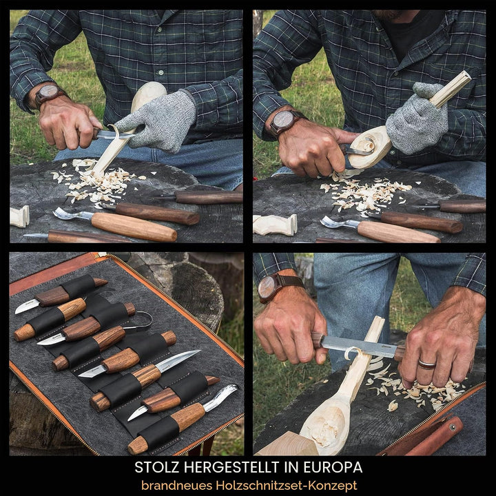 BeaverCraft Deluxe Holzschnitzwerkzeug Set S50X Schnitzwerkzeug Für Holz Schnitzmesser set Schnitzwe