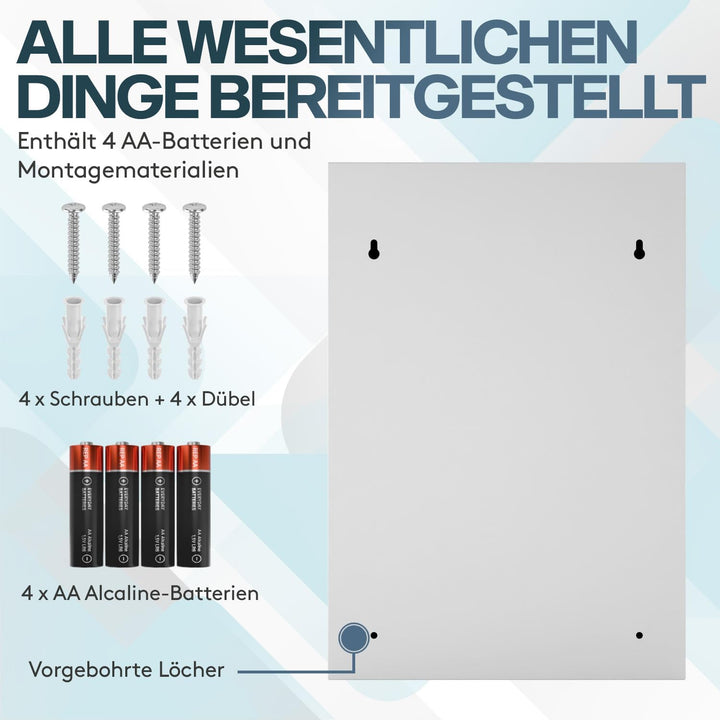 ACROPAQ Schlüsselschrank mit Zahlencode - Für bis zu 100 Schlüssel, Inkl. 100 Anhänger, Mit elektron