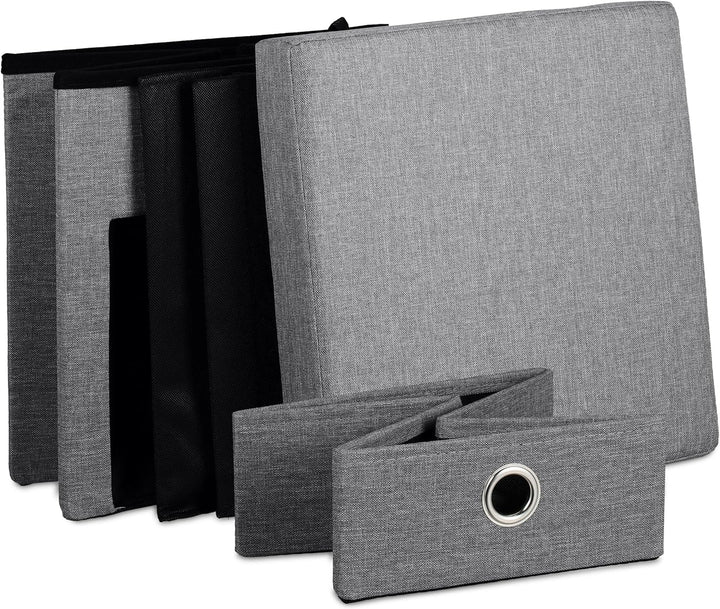 Relaxdays Sitzhocker mit Stauraum, 2 Schubladen, Griffe, faltbar, gepolstert, Hocker HBT: 39 x 37 x
