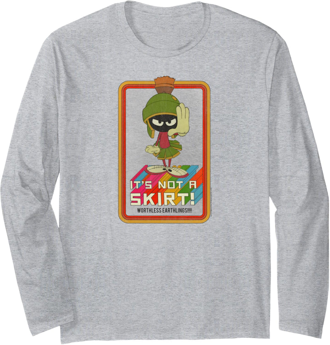 Looney Tunes Marvin the Martian Not a Skirt Langarmshirt