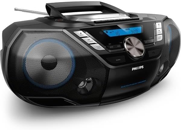 Philips AZB798T/12 CD-Sound-Maschine, tragbarer CD- und Kassetten-Player, DAB und FM Bluetooth, CD,