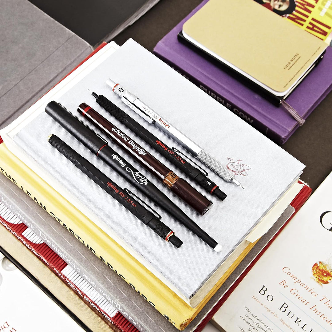 rOtring 600 Kugelschreiber | mittlere Spitze | Schwarze Tinte | Rot Schaft | nachfüllbar, rot