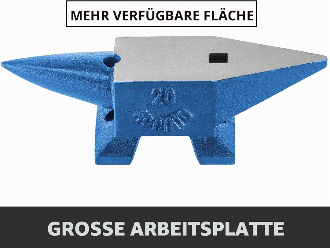 Happybuy Schmiede Amboss 20KG Schmiede Zubehör Amboss Werkzeuge geschmiedeter Stahl mit rundem und q