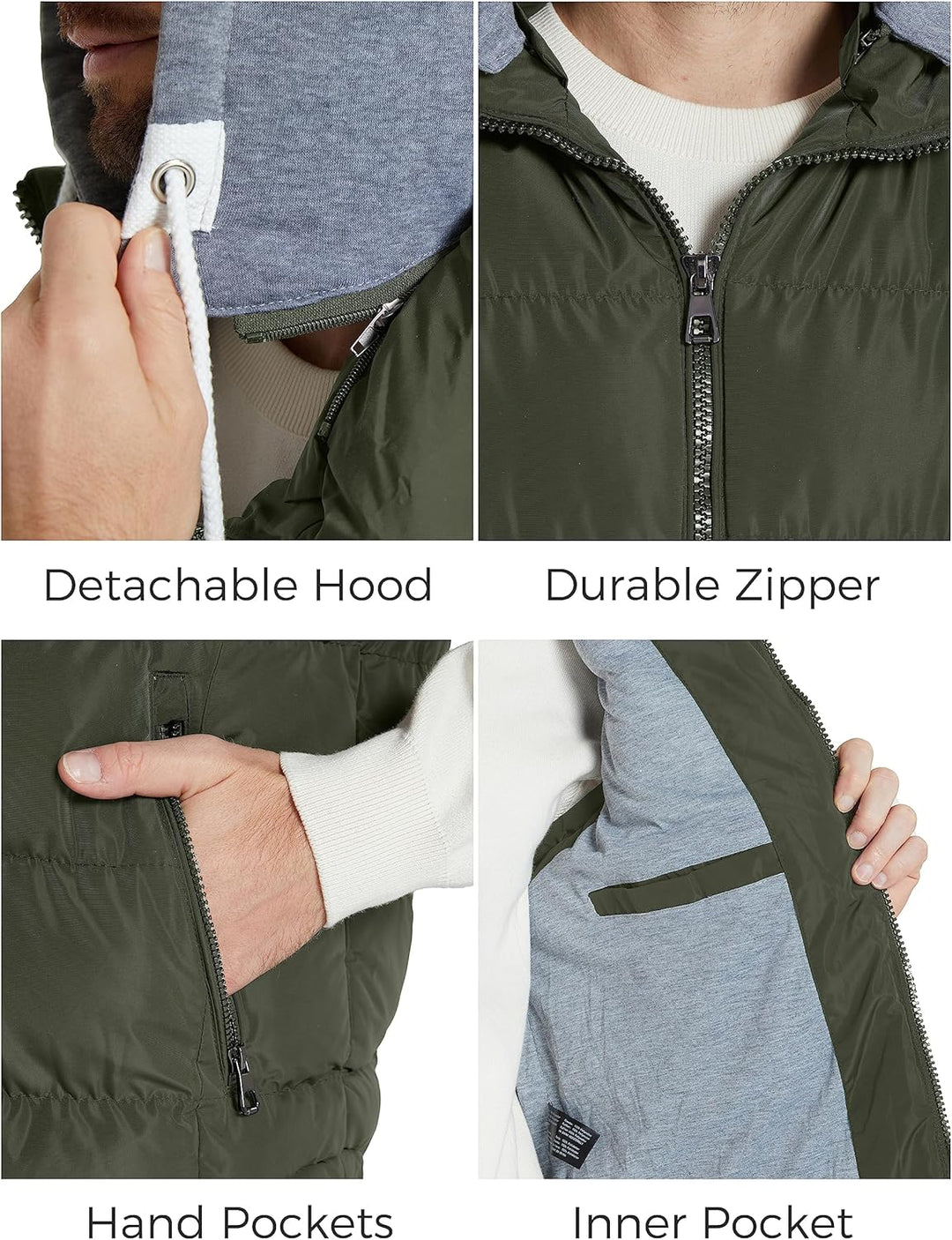 ZSHOW Herren Winter Weste Gesteppte Polsterung Puffer Ärmellos Jacke Warme Outdoor Weste Körperwärme